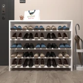 Kenzlife ayakkabılık mısri mat beyaz suntalam 080*080*20 yimi çift ayakkabı kapasitesi arkalıksız thumbnail 1