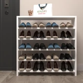 Kenzlife ayakkabılık mısri mat beyaz suntalam 080*060*20 onbeş çift ayakkabı kapasitesi arkalıksız thumbnail 2