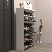 Kenzlife ayakkabılık mısri mat beyaz suntalam 095*060*20 onsekiz çift ayakkabı kapasitesi arkalıksız thumbnail 1