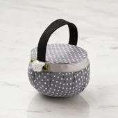 Loren Kola Takılabilir Gri beyaz İğnedanlık thumbnail 2