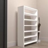 Kenzlife ayakkabılık mısri mat beyaz suntalam 095*060*20 onsekiz çift ayakkabı kapasitesi arkalıksız thumbnail 3