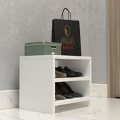 Kenzlife ayakkabılık konevi mat beyaz suntalam 035*040*30 dört çift ayakkabı kapasitesi arkalıksız thumbnail 1