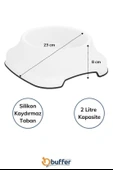 BUFFER® Silikon Kaydırmaz Taban Plastik Kedi ve Köpek Mama ve Su Kabı 2 L - 7
