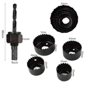 BUFFER® 6 Parça Demir Ahşap Alçıpan Delme Buat Açma Seti thumbnail 5