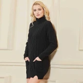 Loren Yünlü Motifli Midi Boy Triko Elbise thumbnail 14