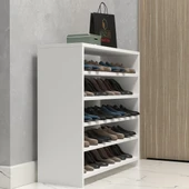 Kenzlife ayakkabılık konevi mat beyaz suntalam 080*080*30 yimi çift ayakkabı kapasitesi arkalıksız thumbnail 1