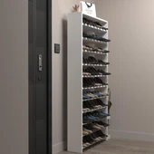 Kenzlife ayakkabılık mısri mat beyaz suntalam 183*060*20 otuzaltı çift ayakkabı kapasitesi arkalıksız thumbnail 1