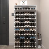 Kenzlife ayakkabılık mısri mat beyaz suntalam 155*080*20 kırk çift ayakkabı kapasitesi arkalıksız - 1