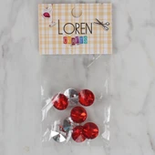 Loren Crafts kırmızı 8 li düğme - 204 thumbnail 1