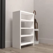 Kenzlife ayakkabılık mısri mat beyaz suntalam 065*040*20 sekiz çift ayakkabı kapasitesi arkalıksız - 3
