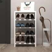 Kenzlife ayakkabılık mısri mat beyaz suntalam 065*040*20 sekiz çift ayakkabı kapasitesi arkalıksız - 1