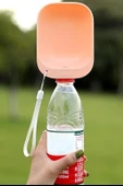 BUFFER® Evcil Hayvan Plastik Yıkanabilir Taşınabilir Su Şişesi Bağlantılı Su Kabı thumbnail 8