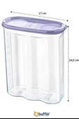 BUFFER® 2 Kapaklı Ölçekli Erzak Kuru Gıda Saklama Kutusu Kabı 2,4 Litre-SA940 - 8