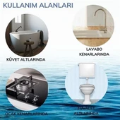 BUFFER® Su Sızdırmaz  Banyo Mutfak Lavabo Küvet İzolasyon Şerit Bant - 6