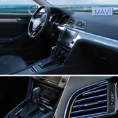 BUFFER® Mavi Araba OtoTrim Dekorasyon Şeridi Kauçuk Elastik Kolay Kurulum 5 metre Şerit Bant thumbnail 13