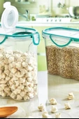 BUFFER® Kilitli Kapaklı Contalı Hava,Su Sıvı Geçirmez 1,2 Litre Erzak Saklama Kabı-SA580 - 6