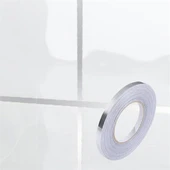 BUFFER® 50 Metre Fayans Arası Şerit Dekoratif Yapışkan Renkli Dekor Su Geçirmez Sızdırmaz Gümüş Bant - 10
