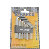 9 Parça Çelik Alyan Seti Kısa Düz Köşe Alyan Anahtar Takımı thumbnail 12