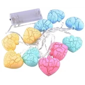 BUFFER® 10lu Renkli Kalp Şeklinde Dekoratif Dolama Led Aydınlatması thumbnail 1