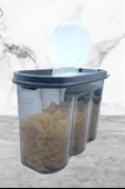 BUFFER® 2 Kapaklı Ölçekli Erzak Saklama Kabı - 1,2 Litre - SA930 - 8
