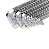 9 Parça Çelik Alyan Seti Kısa Düz Köşe Alyan Anahtar Takımı thumbnail 7