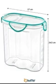 BUFFER® Kilitli Kapaklı Contalı Hava,Su Sıvı Geçirmez 2,4 Litre Erzak Saklama Kabı-SA590 - 8