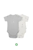 Bistyle Flying Elephant Yarım Kol 2'li Body 17116 Ekru Gri - 1