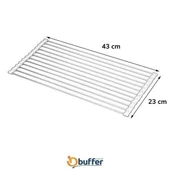 BUFFER® Evye Üstü Katlanır Nihale Paslanmaz Çelik Pratik Sebze Meyve Bulaşık Kurutma Süzgeci - 7