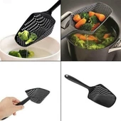 BUFFER® Isıya Dayanıklı Plastik Süzgeçli Kızartma ve Sebze Haşlama Kepçesi - 4