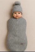 Bistyle Baby İn Swadding Triko Kundak 75108 Gri - 2