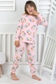 Cute Ananas Desenli Kız Çocuk Pijama Takımı - 12