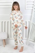 Cute Ananas Desenli Kız Çocuk Pijama Takımı - 2
