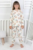 Cute Ananas Desenli Kız Çocuk Pijama Takımı - 1