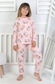 Cute Ananas Desenli Kız Çocuk Pijama Takımı - 11