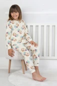 Cute Ananas Desenli Kız Çocuk Pijama Takımı - 7