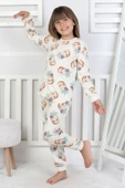 Cute Ananas Desenli Kız Çocuk Pijama Takımı - 4