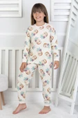 Cute Ananas Desenli Kız Çocuk Pijama Takımı - 3