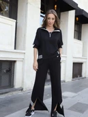 Kadın Polo Yaka Paça Yırtmaçlı Ribanalı İkili Takım thumbnail 6