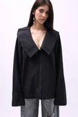 Geniş Yaka Volan Kol Gömlek thumbnail 2
