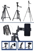 BUFFER® Telefon ve Fotoğraf Makinası Takılabilen Bluetooth Kumandalı 146 cm Tripod - 15