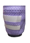 Çamaşır Lastiği Dantelli 1 cm 1 Metre Açık Mor - 1