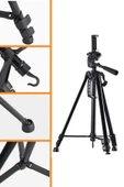 BUFFER® Telefon ve Fotoğraf Makinası Takılabilen Bluetooth Kumandalı 146 cm Tripod - 8