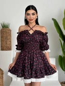 Marne Beli Lastikli Mini Elbise thumbnail 6