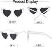 Beyaz Renk Kalp Şekilli Parti Gözlüğü thumbnail 3