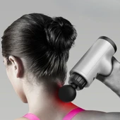 BUFFER®  6 Farklı Seviyeli Titreşimli 4 Farklı Başlıklı Büyük Boy Masaj Tabancası thumbnail 2