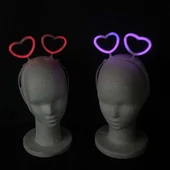 Glow Stick Karanlıkta Yanan Fosforlu Kalp Taç 12 Adet thumbnail 3