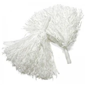 Beyaz Renk Gösteri Ponponu Çift thumbnail 4