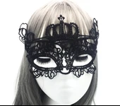 Siyah Dantel İşlemeli Balo Maskesi 9 No thumbnail 1
