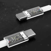 BUFFER® Apple 15/15 Pro Type-C to Type-C Hasır Örgü Hızlı Şarj Kablosu (1m) - 14