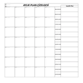 BUFFER® Aylık Planlayıcı Manyetik Duvar Stickerı Takvim Plan Çizelgesi thumbnail 1